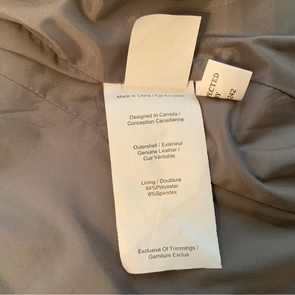 Danier Leather Jacket Sand Print Metallic Pearlized Colors Ruffle Pleated - Picture 10 of 11